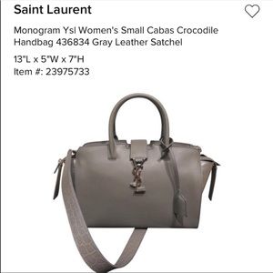 YSL Cabas Crocodile Bag